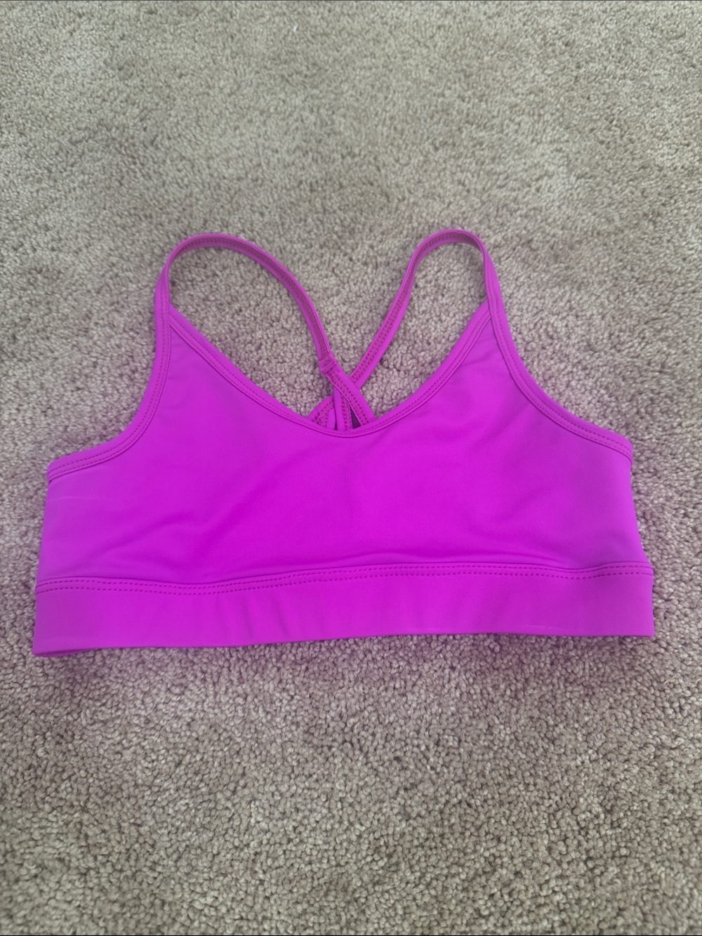 Girls' Pink Strappy Active Sports Bra